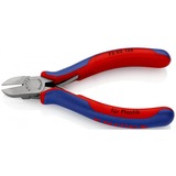 KNIPEX Cortaalambres 72 02 125, para plástico, Alicates de corte rojo/Azul
