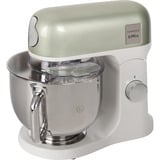 Kenwood kMix KMX760GR Batidora de varillas 1000 W Verde, Gris, Robot de cocina blanco/Verde, Batidora de varillas, Verde, Gris, Mezcla, 5 L, Metal, Acero inoxidable