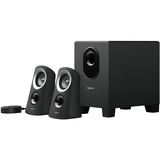 Logitech 980-000413 conjunto de altavoces 25 W PC/ordenador portátil Negro 2.1 canales 5 W, Altavoces de PC negro/Plateado, 2.1 canales, 25 W, PC/ordenador portátil, Negro, 50 W, Alámbrico, Minorista