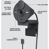 Logitech Brio 300 Cámaras web, Webcam negro, 2 MP, 1920 x 1080 Pixeles, Full HD, 30 pps, 1280x720@30fps, 1920x1080@30fps, 720p, 1080p