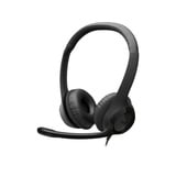 Logitech H390 Auriculares y Cascos, Auriculares con micrófono negro, Alámbrico, Oficina/Centro de llamadas, 20 - 20000 Hz, 197 g, Auriculares, Negro, Minorista