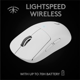 Logitech Pro X Superlight ratón mano derecha RF inalámbrico 25600 DPI, Ratones para gaming blanco, mano derecha, RF inalámbrico, 25600 DPI, 1 ms, Blanco