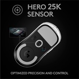 Logitech Pro X Superlight ratón mano derecha RF inalámbrico 25600 DPI, Ratones para gaming blanco, mano derecha, RF inalámbrico, 25600 DPI, 1 ms, Blanco