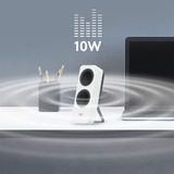 Logitech Z207 Altavoces de ordenador Bluetooth, Altavoces de PC blanco, 2.0 canales, Inalámbrico y alámbrico, 5 W, Blanco