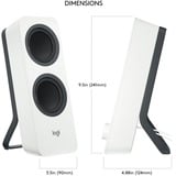 Logitech Z207 Altavoces de ordenador Bluetooth, Altavoces de PC blanco, 2.0 canales, Inalámbrico y alámbrico, 5 W, Blanco