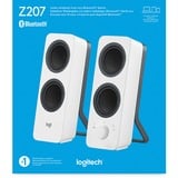 Logitech Z207 Altavoces de ordenador Bluetooth, Altavoces de PC blanco, 2.0 canales, Inalámbrico y alámbrico, 5 W, Blanco