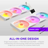 NZXT F360 RGB, Ventilador blanco