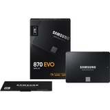 SAMSUNG 870 EVO 2000 GB Negro, Unidad de estado sólido 2000 GB, 2.5", 560 MB/s, Negro