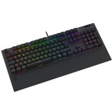 SPC Gear GK650K Omnis teclado USB QWERTZ Alemán Negro, Teclado para gaming negro, Completo (100%), USB, Interruptor mecánico, QWERTZ, LED RGB, Negro