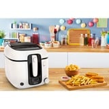 Tefal Super Uno FR3140 Freidora Blanco blanco/Negro, Freidora, 1,3 kg, 2,2 L, Carbono, Blanco, Botones