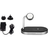 Verbatim WCS-02 Universal Negro USB Cargador inalámbrico Carga rápida Interior, Estación de carga negro/Aluminio, Interior, USB, Cargador inalámbrico, 1,5 m, Negro