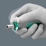 Wera Kraftform Kompakt 838 RA S Set 1, con función de trinquete, Conjuntos de bits negro/Verde