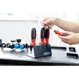 Wiha Destornillador con portapuntas SoftFinish, 1/4" negro/Rojo