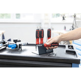 Wiha Destornillador con portapuntas SoftFinish, 1/4" negro/Rojo