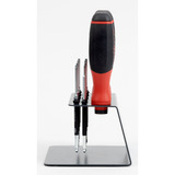 Wiha Destornillador con portapuntas SoftFinish, 1/4" negro/Rojo