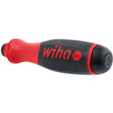 Wiha Destornillador con portapuntas SoftFinish, 1/4" negro/Rojo