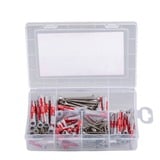 fischer Ayudantes prácticos Humedad y Exterior, Acero inoxidable, Pasador gris claro/Rojo