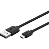 goobay 38659 cable USB 0,5 m USB 3.2 Gen 1 (3.1 Gen 1) USB A Micro-USB B Negro negro, 0,5 m, USB A, Micro-USB B, USB 3.2 Gen 1 (3.1 Gen 1), 0,48 Mbit/s, Negro