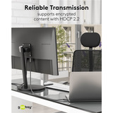 goobay 75700, Adaptador negro/Plateado