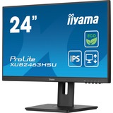 iiyama XUB2463HSU-B1, Monitor LED negro (mate)