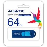ADATA ACHO-UC300-64G-RNB/BL, Lápiz USB azul oscuro/Celeste