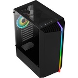 Aerocool Bionic Midi Tower Negro, Cajas de torre negro, Midi Tower, PC, Negro, ATX, micro ATX, Mini-ITX, Acrilonitrilo butadieno estireno (ABS), SPCC, Juego