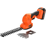 BLACK+DECKER Tijeras de césped y setos a batería BCSS18D1, 18 Voltios, Podadora naranja