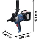 Bosch Mezclador a batería GRW 18V-120 Professional, 18Volt, Agitador azul/Negro