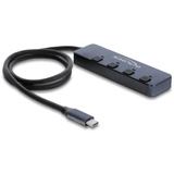 DeLOCK 64384, Hub USB gris