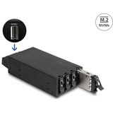 DeLOCK Marco intercambiable Slim Bay para 4 x M.2 NVMe SSD con conexión Slim SAS SFF-8654, Chasis intercambiable 