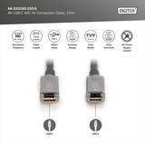 Digitus Cable de conexión 4K USB-C AOC AV negro