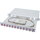 Digitus Caja de empalme LWL, 1U, equipada, 12x SC DX, OM4, Caja de fíbra óptica 