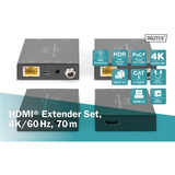 Digitus DS-55506, Alargador de HDMI negro