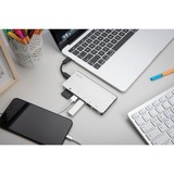 Digitus Estación de conexión multipuerto USB Type C™, 8 puertos, Estación de acoplamiento plateado, 8 puertos, Alámbrico, USB 3.2 Gen 2 (3.1 Gen 2) Type-C, 100 W, USB Tipo C, 10,100,1000 Mbit/s, Plata