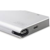 Digitus Estación de conexión multipuerto USB Type C™, 8 puertos, Estación de acoplamiento plateado, 8 puertos, Alámbrico, USB 3.2 Gen 2 (3.1 Gen 2) Type-C, 100 W, USB Tipo C, 10,100,1000 Mbit/s, Plata