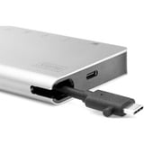 Digitus Estación de conexión multipuerto USB Type C™, 8 puertos, Estación de acoplamiento plateado, 8 puertos, Alámbrico, USB 3.2 Gen 2 (3.1 Gen 2) Type-C, 100 W, USB Tipo C, 10,100,1000 Mbit/s, Plata