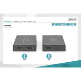 Digitus Set Extensor HDMI 4K/60Hz, 70 Metros, Alargador de HDMI negro