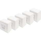 Digitus Toma de datos CAT.6A, superficie, apantallada, 2x RJ-45 LSA, Caja de conexiones blanco
