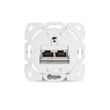 Digitus Toma de datos CAT.6A, superficie, apantallada, 2x RJ-45 LSA, Caja de conexiones blanco