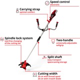 EINHELL AGILLO 18/200 30 cm Batería Aluminio, Negro, Rojo, Cortador de cepillo rojo/Negro, Cortabordes, 30 cm, Cuchilla e hilo de nailon, Empuñadura en U, 2 mm, 8000 m