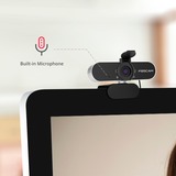 Foscam W21 cámara web 2 MP 1920 x 1080 Pixeles USB Negro, Webcam negro/Plateado, 2 MP, 1920 x 1080 Pixeles, 30 pps, 1920x1080@25fps,1920x1080@30fps, 1080p, H.264