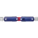 KNIPEX Llave para armarios de conmutación "DoubleJoint", Llave de tubo azul/Rojo