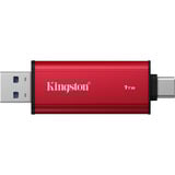 Kingston Dual Portable 1 TB, Unidad de estado sólido rojo/Negro