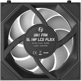 Lian Li UNI FAN SL-INF LCD FLEX 120 Wireless, Ventilador negro