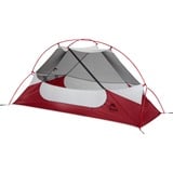 MSR Hubba NX Solo Gray, Tienda de campaña gris claro/Rojo