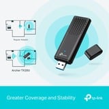 TP-Link Archer TX20U WLAN 1201 Mbit/s, Adaptador Wi-Fi Alámbrico, USB, WLAN, Wi-Fi 6 (802.11ax), 1201 Mbit/s, Negro