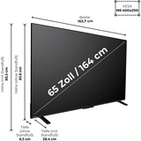 Toshiba 65QV2363DA, TV QLED negro