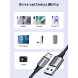 UGREEN 60126 cable USB 1 m USB C USB A 0,48 Gbit/s Negro, Gris negro, 1 m, USB C, USB A, 0,48 Gbit/s, Negro, Gris
