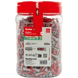 fischer Taco DUOPOWER 6x30 BigBox, Pasador gris claro/Rojo