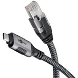 goobay Cable Ethernet USB-C 3.2 Gen2 conector > conector RJ-45, Adaptador de red negro/Plateado
